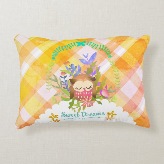 Sweet Dreams Owl Baby Blanket Dekokissen (Vorderseite)