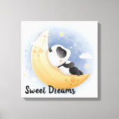 Sweet Dreams Panda Bear Canvas Print Leinwanddruck (Vorderseite)