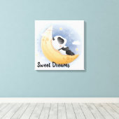 Sweet Dreams Panda Bear Canvas Print Leinwanddruck (Insitu (Holzboden))