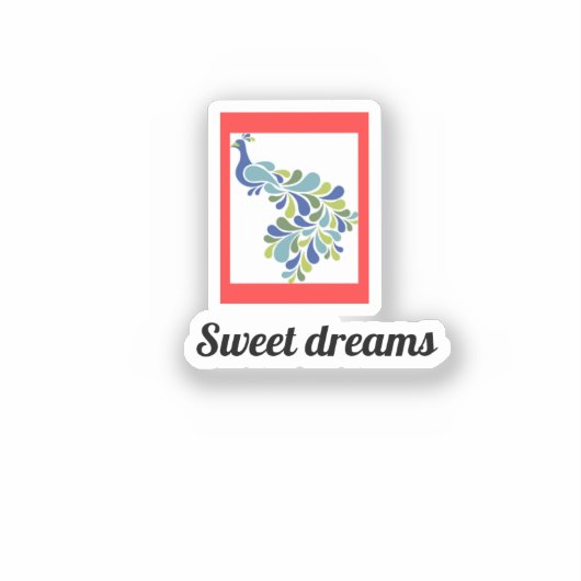 Sweet Dreams Pillowcase Aufkleber (Vorderseite)
