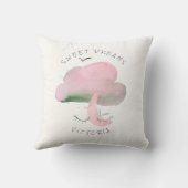 Sweet Dreams Pink Cloud & Moon Kinderzimmer Kissen (Rückseite)