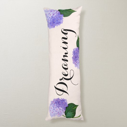 Sweet Dreams Pink Hydrangea Kissen (Rückseite (Vertikal))