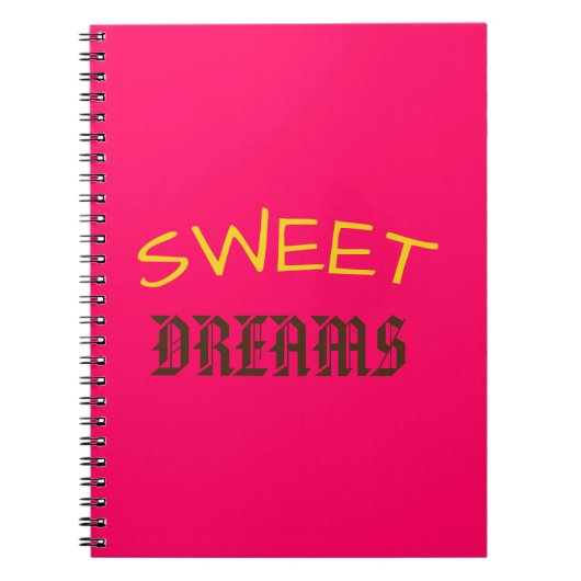 Sweet Dreams Pink Notizbuch Notizblock (Vorderseite)