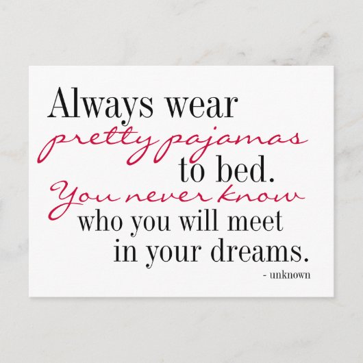 Sweet Dreams Postcard Postkarte (Vorderseite)