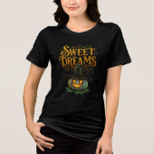 Sweet Dreams Pumpkin Witch Art Tri-Blend Shirt (Vorderseite)