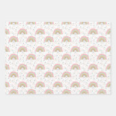 Sweet Dreams Rainbow Muster Wrapping Paper Geschenkpapier Set (Vorderseite 2)