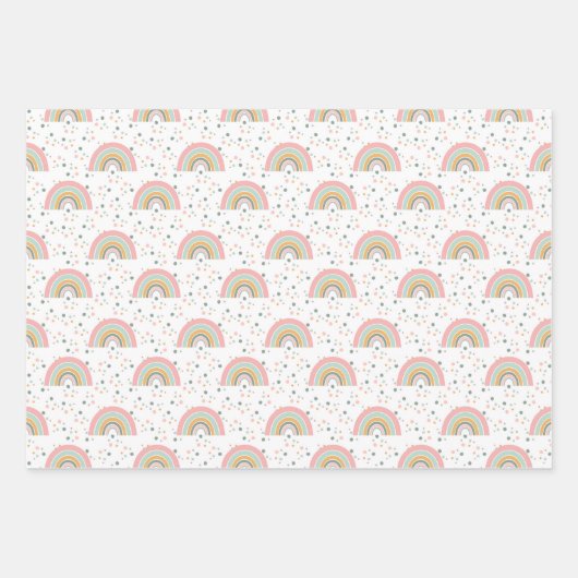 Sweet Dreams Rainbow Muster Wrapping Paper Geschenkpapier Set (Vorderseite 2)