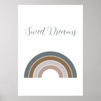Sweet Dreams Rainbow Rosewood und Lavender Poster