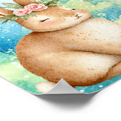 Sweet Dreams Rainbow Sleepy Rabbits Nursery  Poster (Ecke)