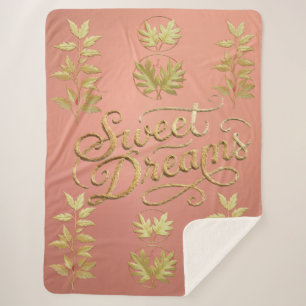 Sweet Dreams Rose Gold & Salbeiblatt Fleece Sherpa Sherpadecke