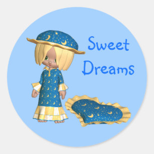 Sweet Dreams Runder Aufkleber