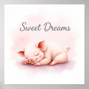 Sweet Dreams Schlafen - Gläschen Kinderzimmer Kuns Poster
