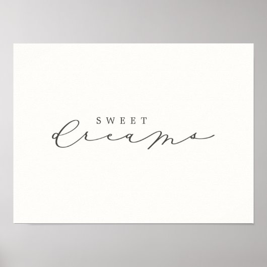 Sweet Dreams Script Kinderzimmer Decor Poster (Vorne)