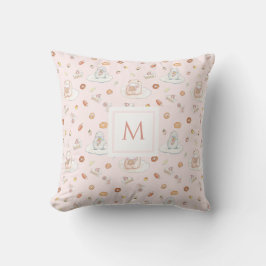 Sweet Dreams Sheep Dessert Muster Pink Monogram Kissen