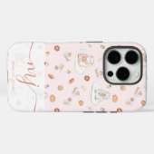 Sweet Dreams Sheep & Pinguin | Pastel Pink Dessert Case-Mate iPhone Hülle (Rückseite (Horizontal))