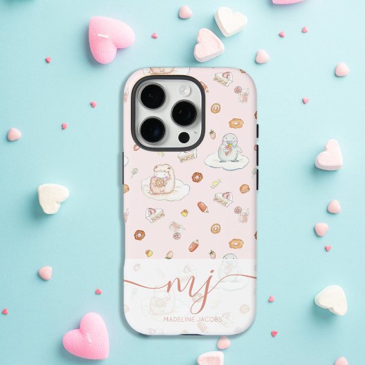 Sweet Dreams Sheep & Pinguin | Pastel Pink Dessert Case-Mate iPhone Hülle
