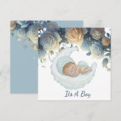 Sweet dreams sleeping baby boy dankeskarte (Vorne/Hinten)