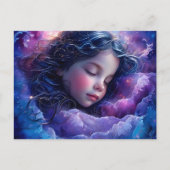 Sweet Dreams Sleeping Girl Postkarte (Vorderseite)