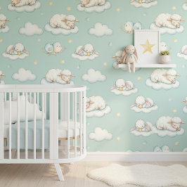 Sweet Dreams Sleepy Animals Pattern ID1229 Tapete