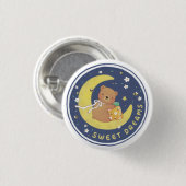 Sweet Dreams: Teddy Bear & Honey Illustration Button (Vorne & Hinten)