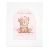 Sweet Dreams Teddy Bear Print | Baby Girl Kinderzi