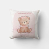 Sweet Dreams Teddy Bear Print | Baby Girl Kinderzi Kissen (Vorderseite)