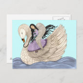 Sweet Dreams (The Angel & The Swan) Postkarte (Vorne/Hinten)