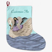 Sweet Dreams (The Angel & The Swan) (Vollfarbe) Großer Weihnachtsstrumpf (Vorderseite)