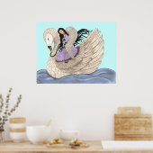 Sweet Dreams (The Angel & The Swan) (Vollfarbe) Poster (Küche)