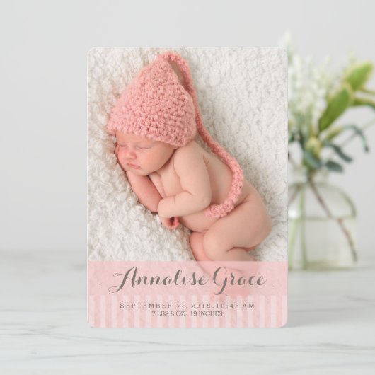 Sweet Dreams Two Foto Moderne Geburtsankündigung Ankündigung (Stehend Vorderseite)