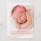 Sweet Dreams Two Foto Moderne Geburtsankündigung Ankündigung (Rückseite)