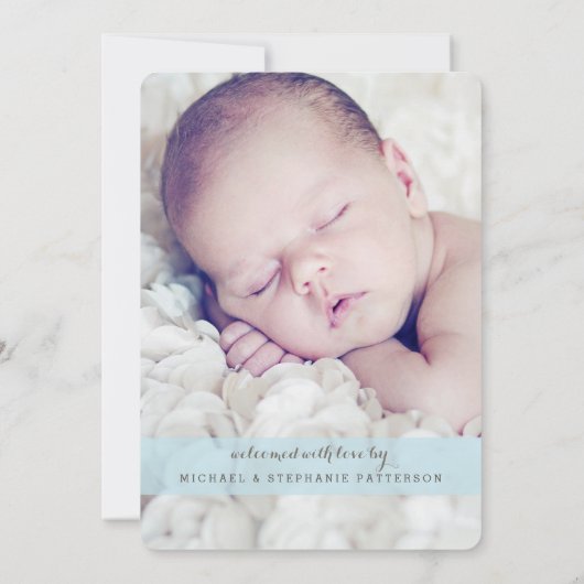 Sweet Dreams Two Foto Moderne Geburtsankündigung Ankündigung (Rückseite)