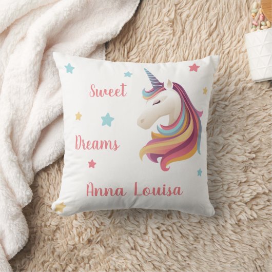 Sweet dreams unicorn personalize (your name) kissen (Decke)