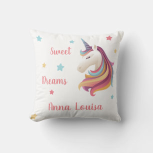 Sweet dreams unicorn personalize (your name) kissen