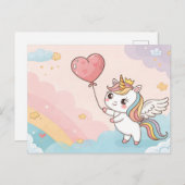 Sweet Dreams Unicorn Postkarte (Vorne/Hinten)