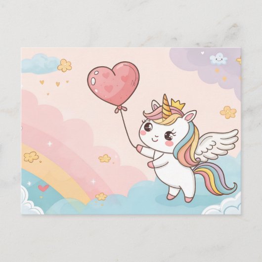 Sweet Dreams Unicorn Postkarte (Vorderseite)