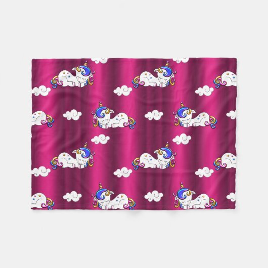 Sweet Dreams Unicorns Fleecedecke (Vorderseite (Horizontal))