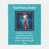 Sweet Dreams w/Prayer, personalisiert Fleecedecke (Vorderseite)
