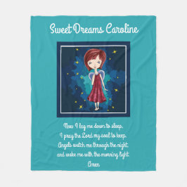 Sweet Dreams w/Prayer, personalisiert Fleecedecke
