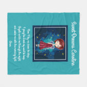 Sweet Dreams w/Prayer, personalisiert Fleecedecke (Vorderseite (Horizontal))