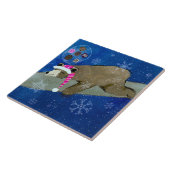 Sweet Dreams Winter Bear Keramik Küche Tile Fliese (Seite)