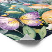 Sweet Dreams Woodland Deer & Rabbits Nursery  Poster (Ecke)