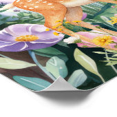 Sweet Dreams Woodland Deer & Rabbits Nursery  Poster (Ecke)