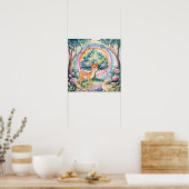Sweet Dreams Woodland Deer & Rabbits Nursery Poster (Küche)
