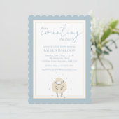 Sweet Dreams zählt Schafspuffdusche Einladung (Stehend Vorderseite)