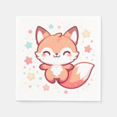 Sweet Dreamy Fox Baby Dusche Serviette (Vorderseite)