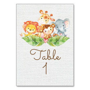 Sweet Dschungle Table Card Tischnummer