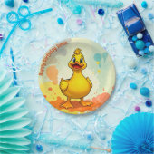 Sweet Duck Birthday Plate - Personalisierter Name Pappteller (Party)