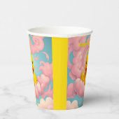Sweet Duckling on Pink Clouds Hot Drinks Cups Pappbecher (Rechts)