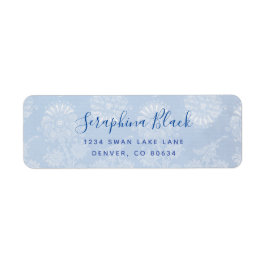 Sweet Dusty Blue Lace Rücksendeadresse